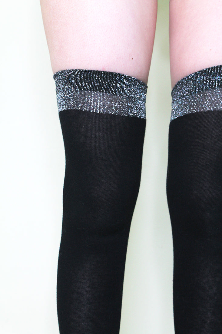 Lunalae - Glimmer Band Thigh High Socks – Pole Werk